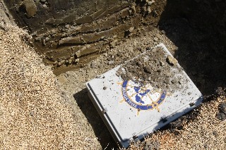 Big hole for a little box - time capsule